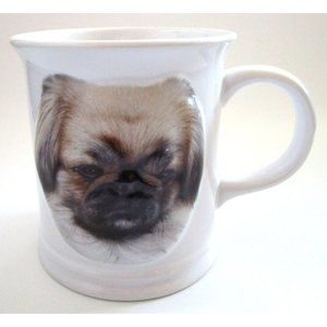 XPRES Best Friend Originals PEKINGESE Embossed/Raised DOG 3D Coffee Mug 2002 VTG